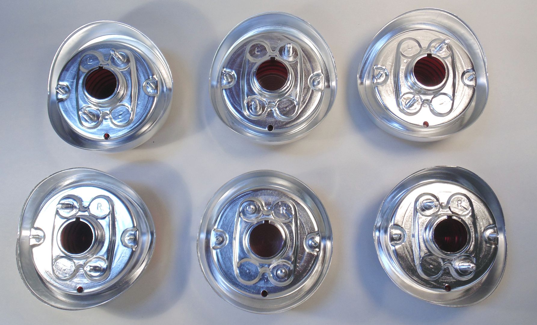 62 1962 Chevy Impala Tail Light & Back Up Lens Assemblies Chrome Trim